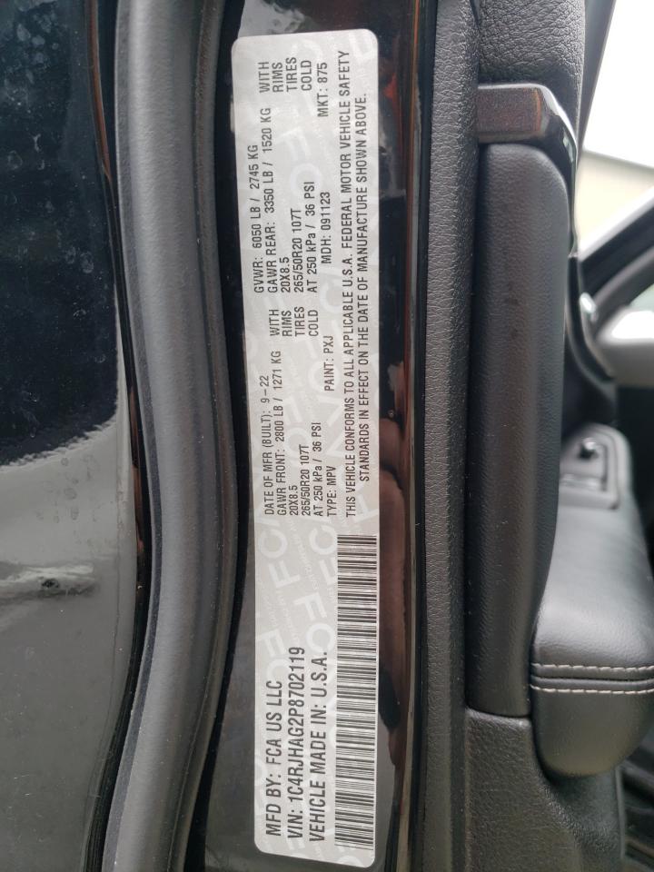 2023 JEEP GRAND CHEROKEE LAREDO VIN:1C4RJHAG2P8702119