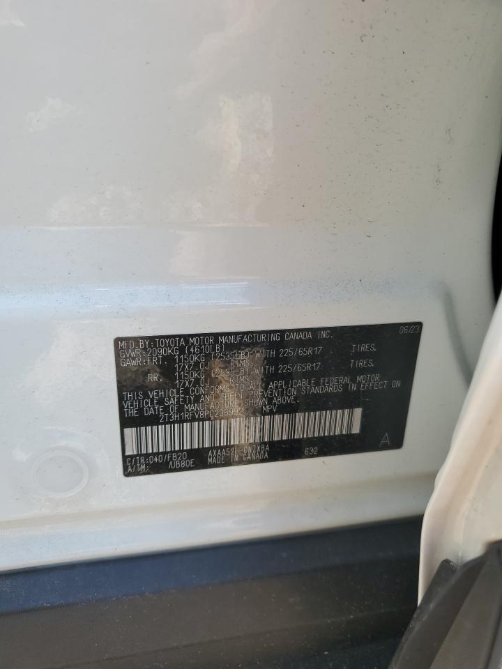 2023 TOYOTA RAV4 LE VIN:2T3H1RFV8PC236992