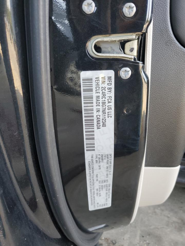 2022 CHRYSLER PACIFICA TOURING L VIN:2C4RC1BG7NR112340