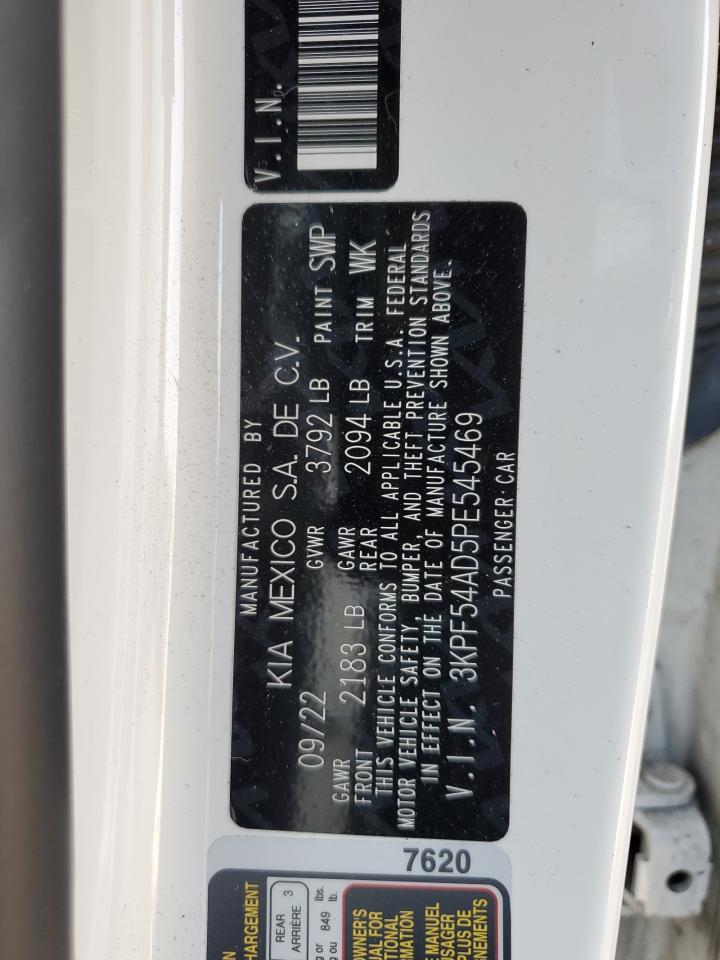 2023 KIA FORTE GT LINE VIN:3KPF54AD5PE545469