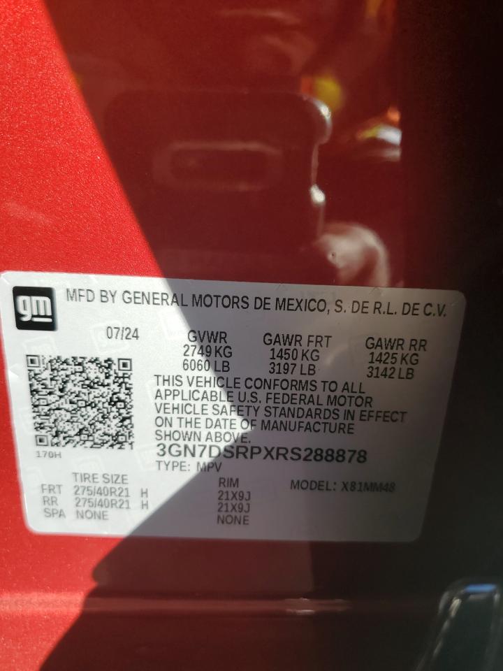 2024 CHEVROLET EQUINOX 2RS VIN:3GN7DSRPXRS288878