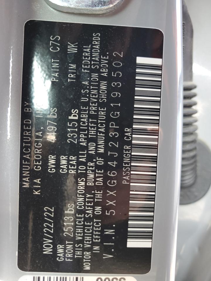 2023 KIA K5 GT LINE VIN:5XXG64J23PG193502