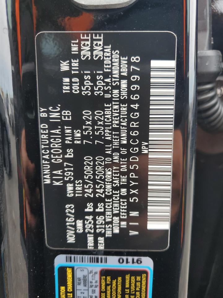 2024 KIA TELLURIDE SX VIN:5XYP5DGC6RG469978