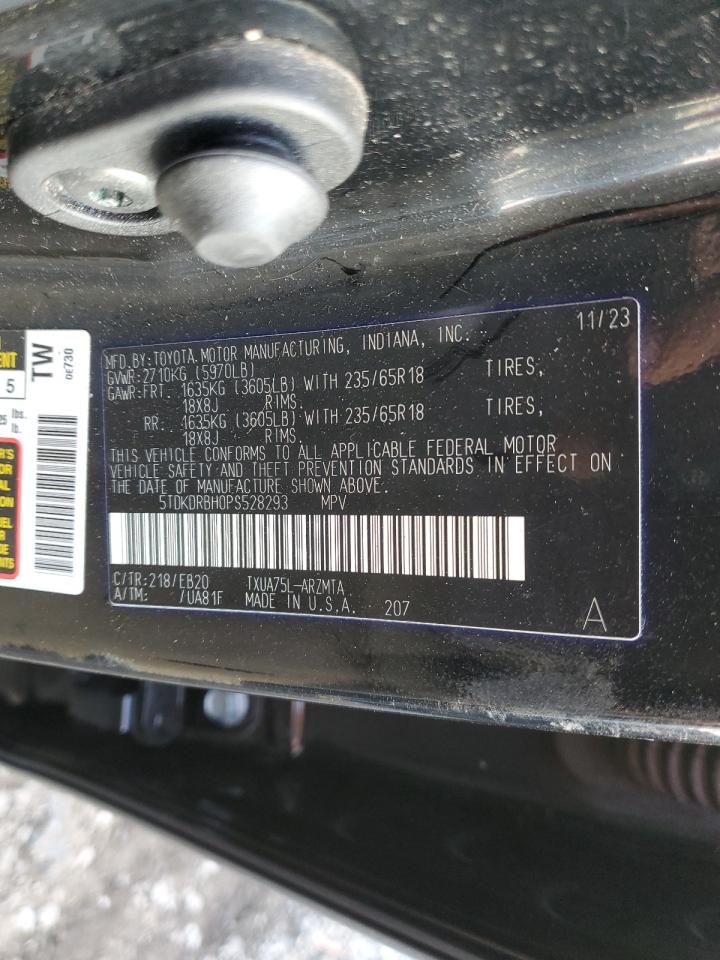 2023 TOYOTA HIGHLANDER L VIN:5TDKDRBH0PS528293