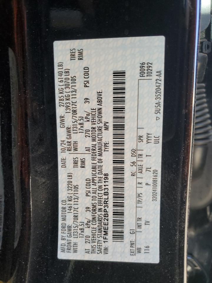 2024 FORD BRONCO WILDTRAK VIN:1FMEE2BP3RLB31198