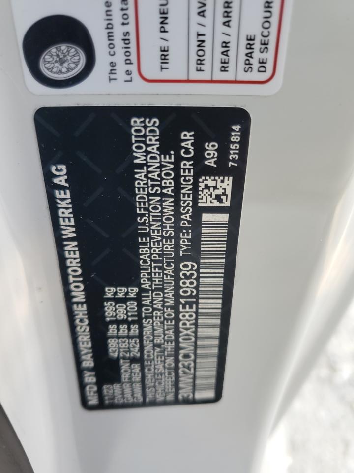 2024 BMW 230I VIN:3MW23CM0XR8E19839