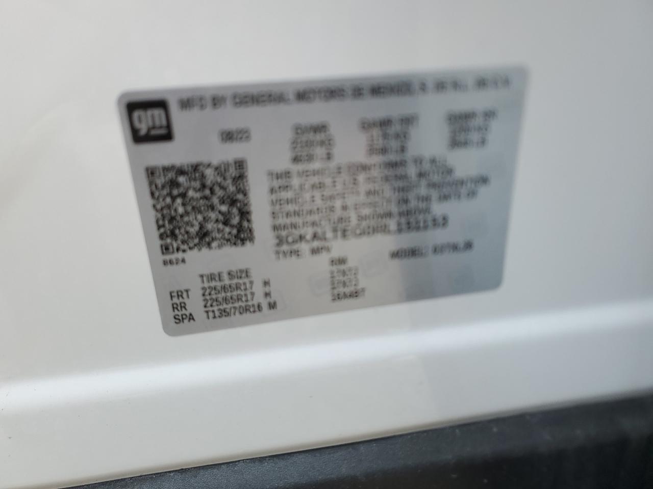 2024 GMC TERRAIN SLE VIN:3GKALTEG0RL151153