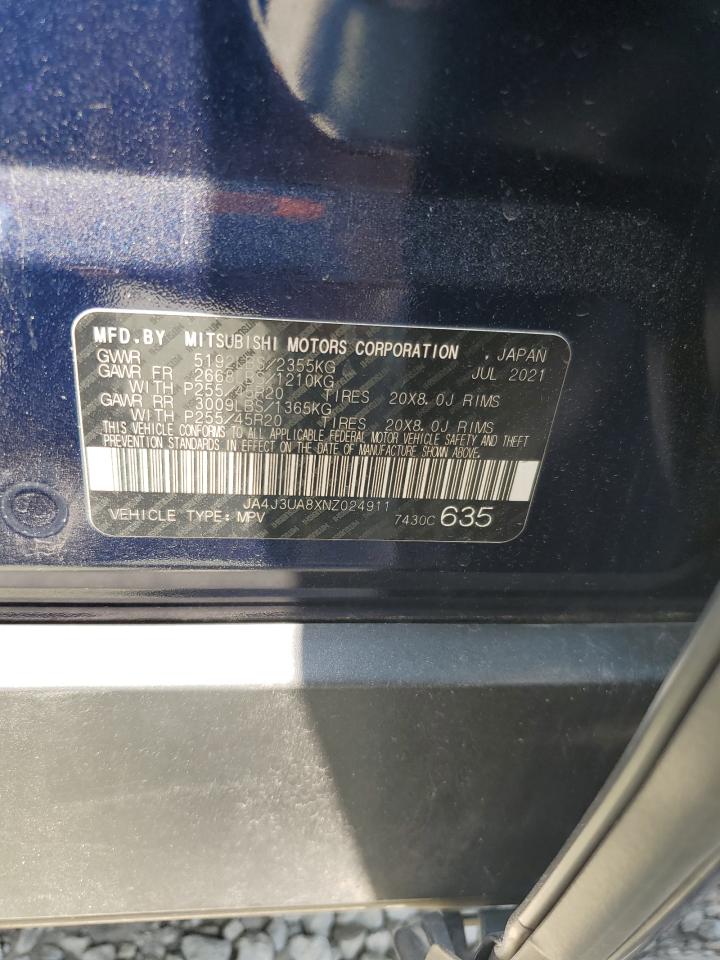 2022 MITSUBISHI OUTLANDER SE VIN:JA4J3UA8XNZ024911