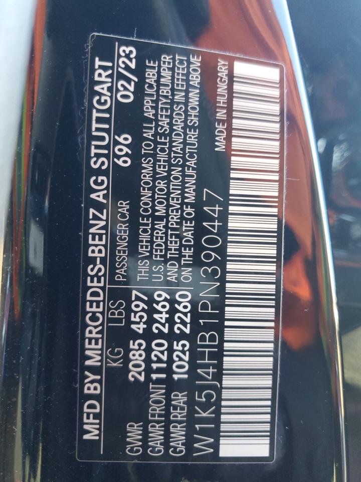 2023 MERCEDES-BENZ CLA 250 4MATIC VIN:W1K5J4HB1PN390447