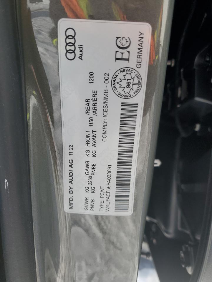 2023 AUDI A5 PREMIUM PLUS 45 VIN:WAUFACF55PA023691