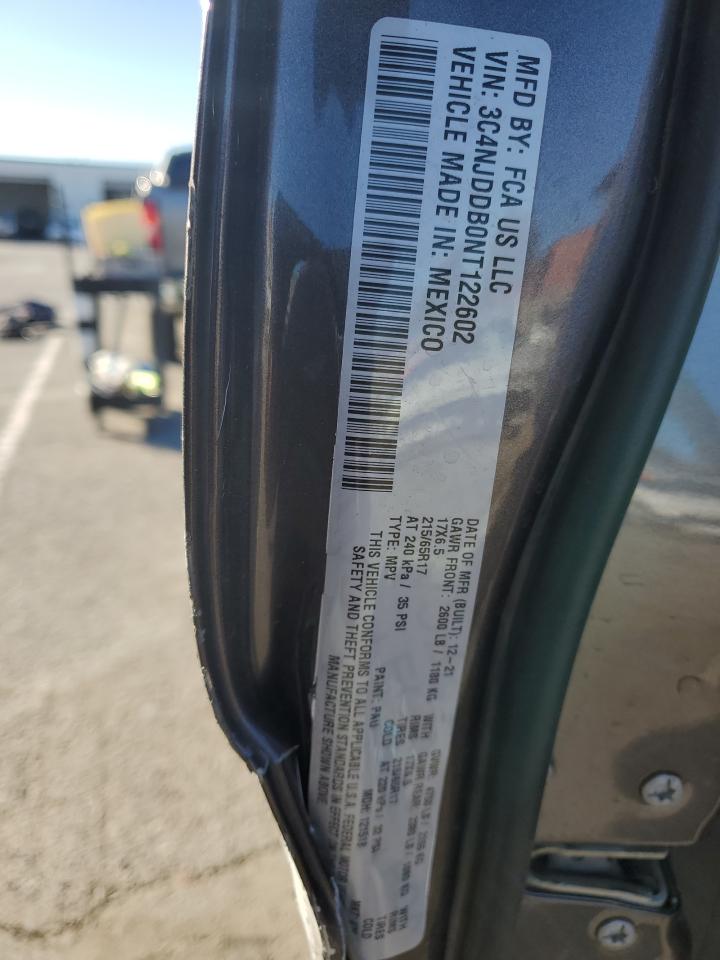 2022 JEEP COMPASS TRAILHAWK VIN:3C4NJDDB0NT122602
