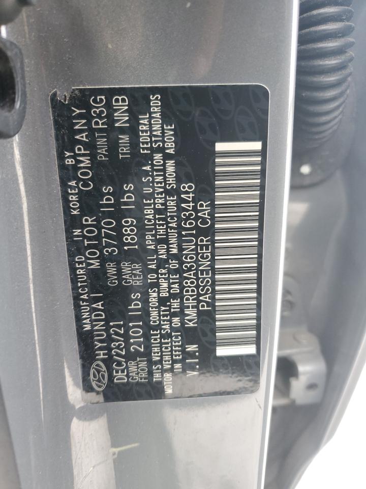 2022 HYUNDAI VENUE SE VIN:KMHRB8A36NU163448