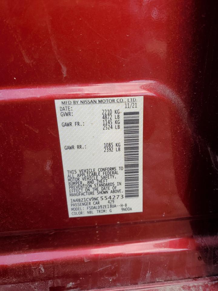 2022 NISSAN LEAF SV PLUS VIN:1N4BZ1CV9NC554273