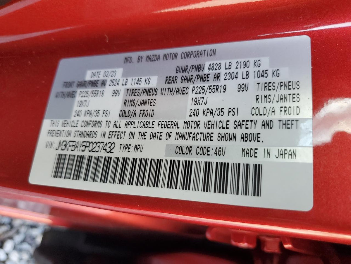 2023 MAZDA CX-5 VIN:JM3KFBAY5P0237432
