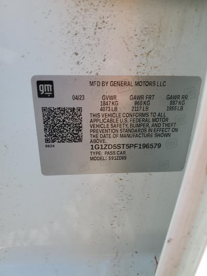 2023 CHEVROLET MALIBU LT VIN:1G1ZD5ST5PF196579