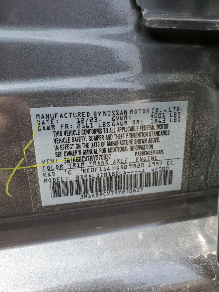 2024 NISSAN SENTRA SV VIN:3N1AB8CV7RY270837