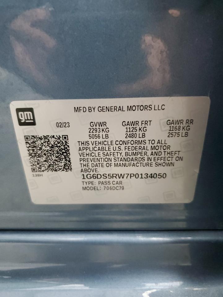 2023 CADILLAC CT5 PREMIUM LUXURY VIN:1G6DS5RW7P0134050