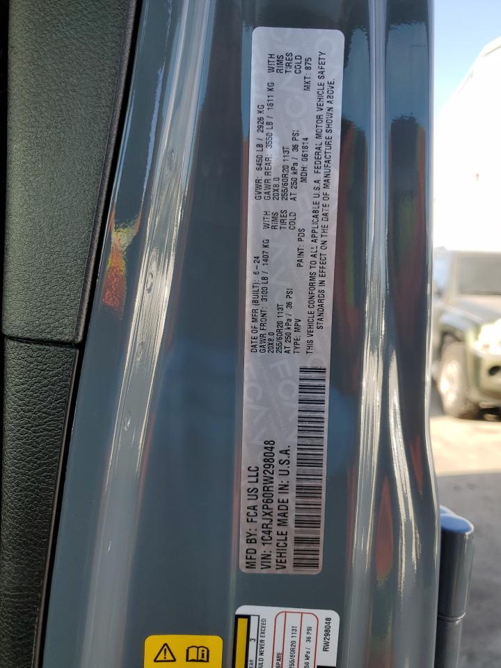 2024 JEEP WRANGLER SAHARA 4XE VIN:1C4RJXP60RW298048