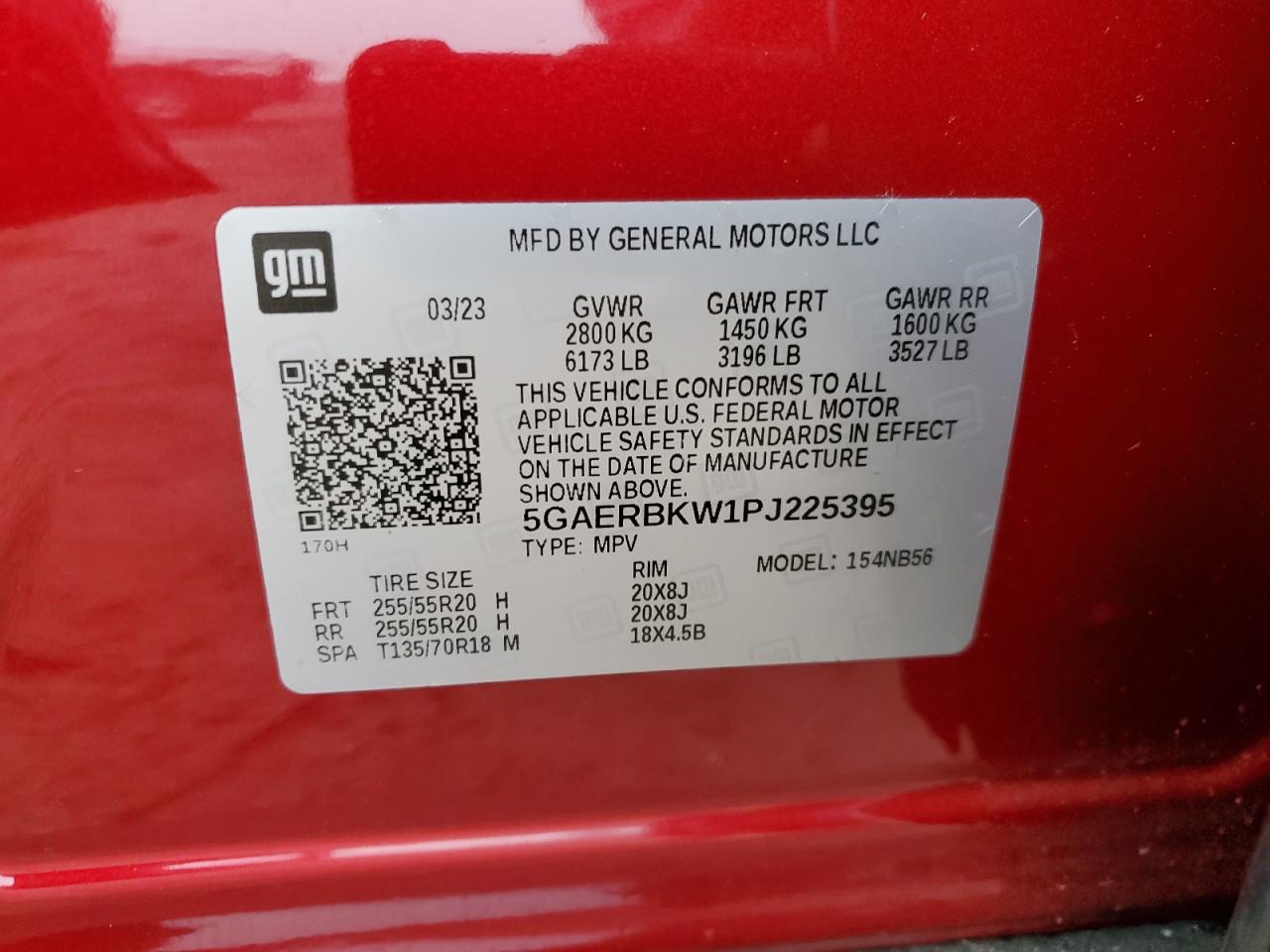 2023 BUICK ENCLAVE ESSENCE VIN:5GAERBKW1PJ225395