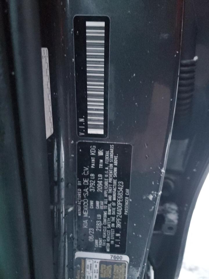 2023 KIA FORTE LX VIN:3KPF24AD0PE685423