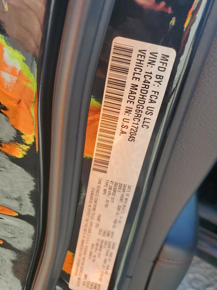 2024 DODGE DURANGO GT VIN:1C4RDHDG6RC172045