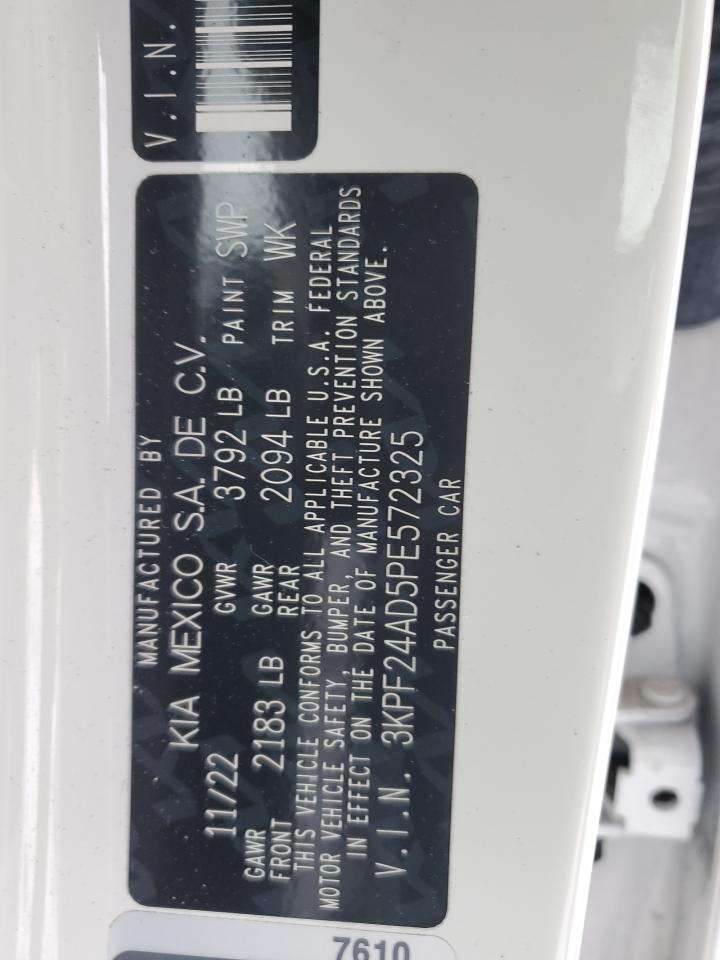 2023 KIA FORTE LX VIN:3KPF24AD5PE572325