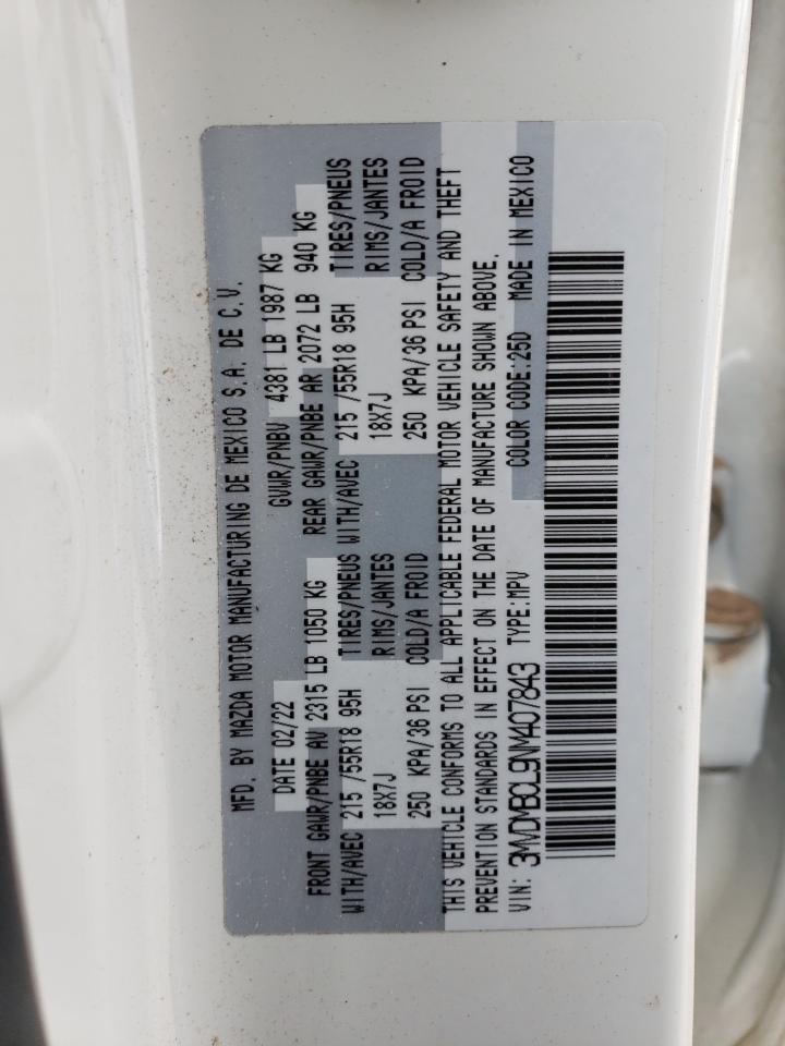 2022 MAZDA CX-30 PREFERRED VIN:3MVDMBCL9NM407843