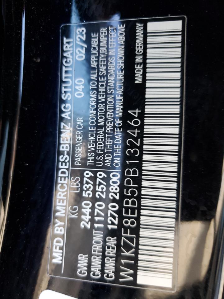 2023 MERCEDES-BENZ E 350 4MATIC VIN:W1KZF8EB5PB132464