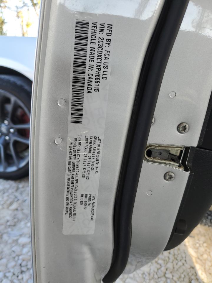 2023 DODGE CHARGER R/T VIN:2C3CDXCTXPH666115