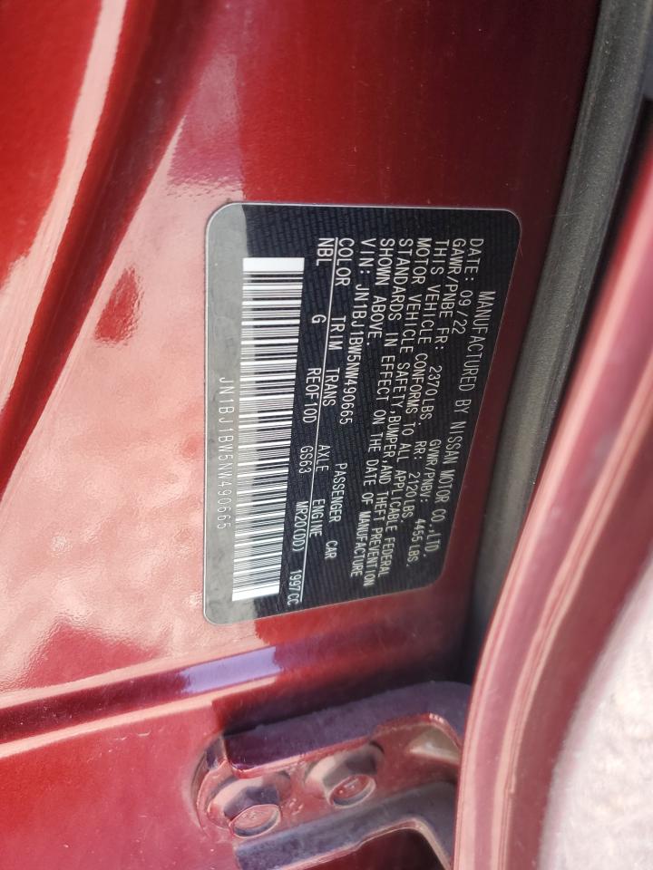 2022 NISSAN ROGUE SPORT SV VIN:JN1BJ1BW5NW490665