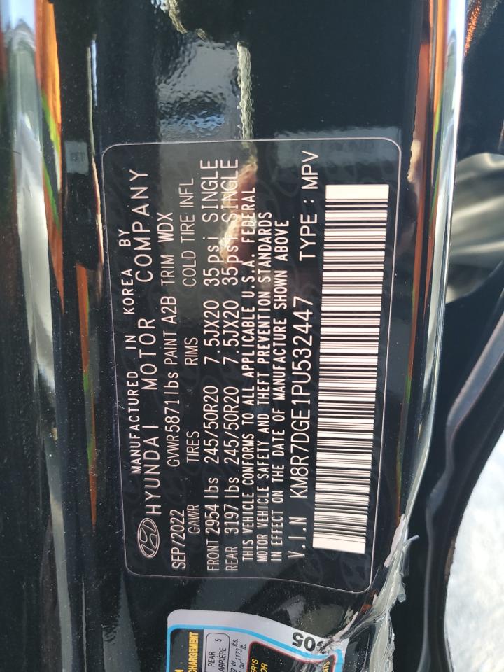 2023 HYUNDAI PALISADE CALLIGRAPHY VIN:KM8R7DGE1PU532447