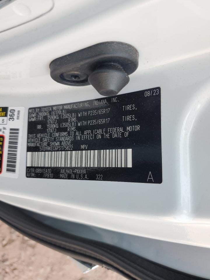 2023 TOYOTA SIENNA XLE VIN:5TDYRKEC6PS175822