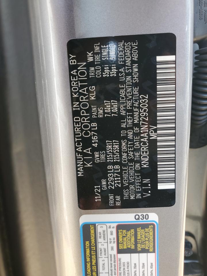 2022 KIA SELTOS EX VIN:KNDERCAA1N7295032