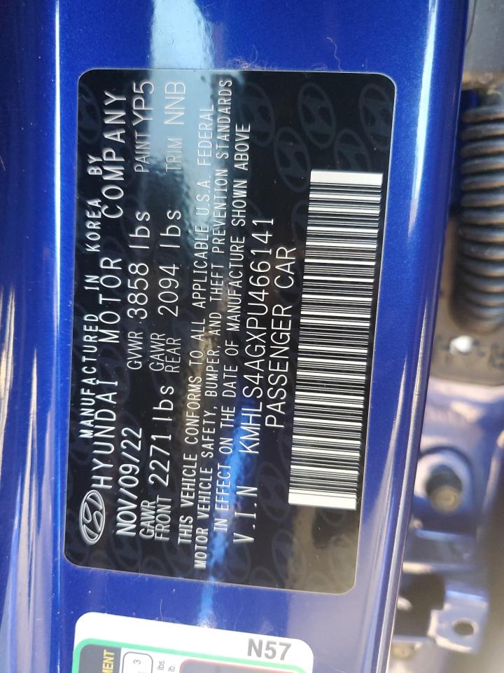 2023 HYUNDAI ELANTRA SEL VIN:KMHLS4AGXPU466141