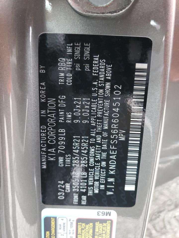 2024 KIA EV9 GT LINE VIN:KNDAEFS56R6045102