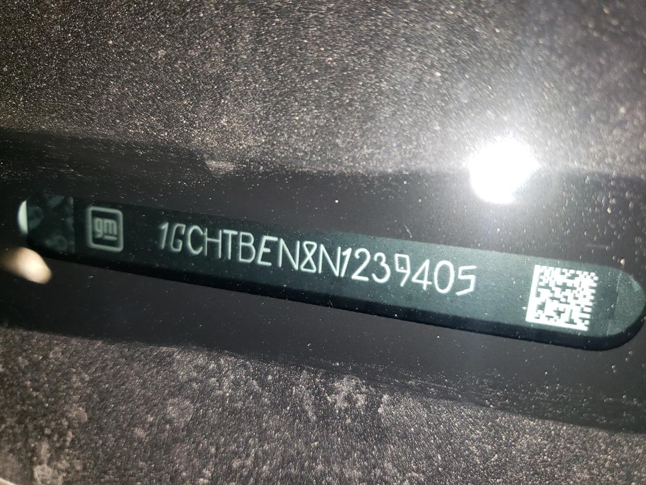 2022 CHEVROLET COLORADO VIN:1GCHTBEN8N1239405