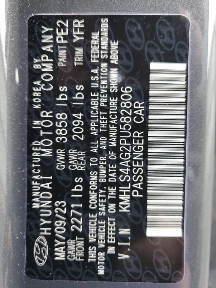 2023 HYUNDAI ELANTRA SEL VIN:KMHLS4AG2PU582806