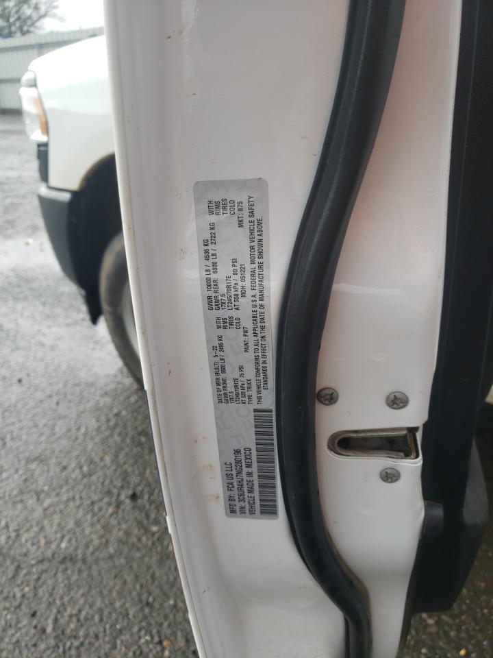 2022 RAM 2500 TRADESMAN VIN:3C6UR4HJ7NG280196