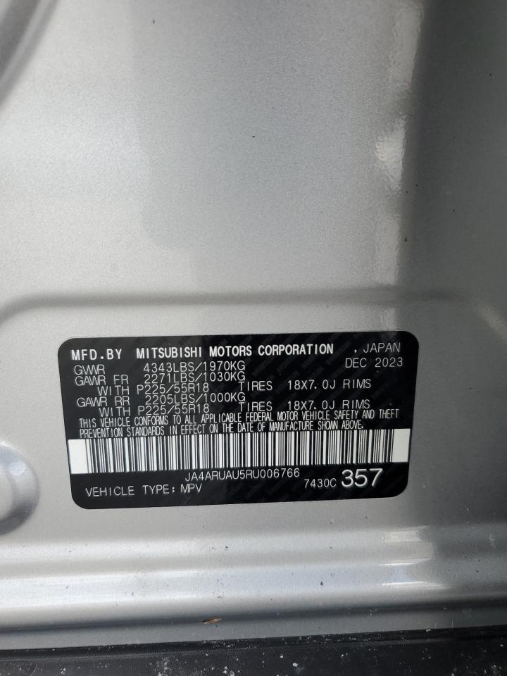 2024 MITSUBISHI OUTLANDER SPORT S/SE VIN:JA4ARUAU5RU006766