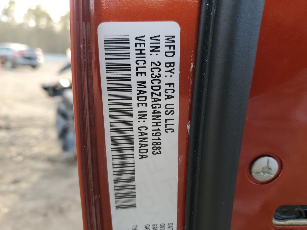 2022 DODGE CHALLENGER SXT VIN:2C3CDZAG4NH191883