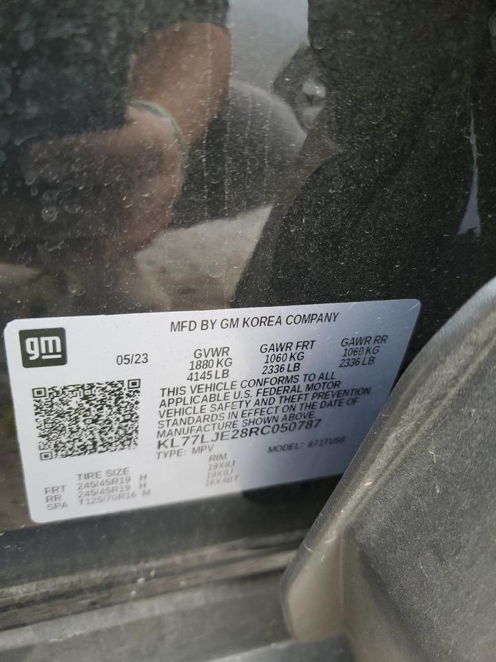 2024 CHEVROLET TRAX 2RS VIN:KL77LJE28RC050787