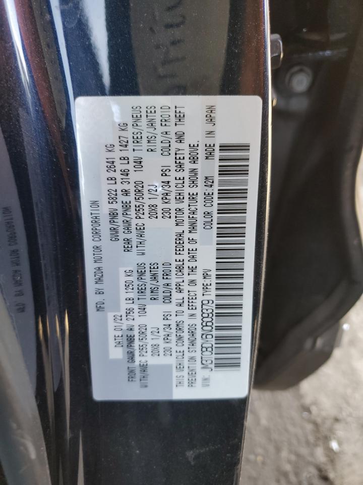 2022 MAZDA CX-9 GRAND TOURING VIN:JM3TCBDY6N0609379