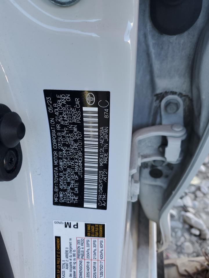 2023 TOYOTA COROLLA SE VIN:JTDS4MCE8PJ101707