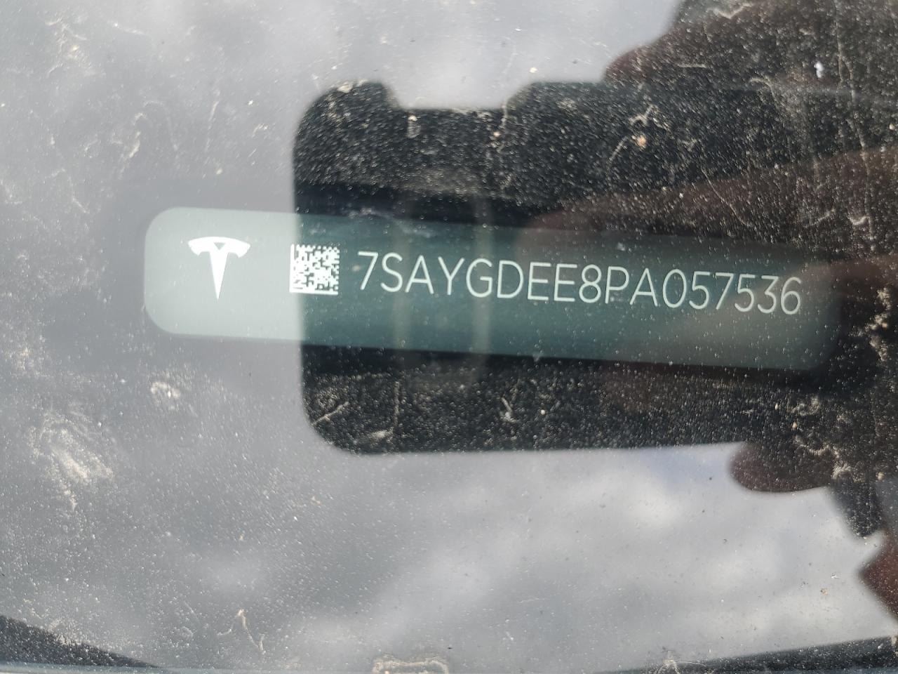 2023 TESLA MODEL Y VIN:7SAYGDEE8PA057536