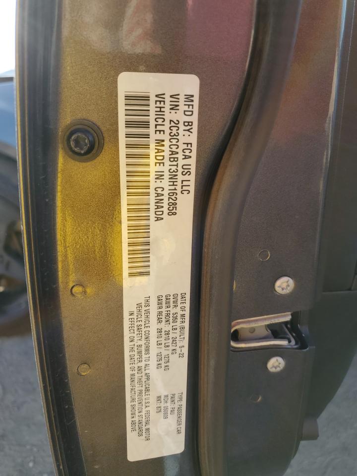 2022 CHRYSLER 300 S VIN:2C3CCABT3NH162858