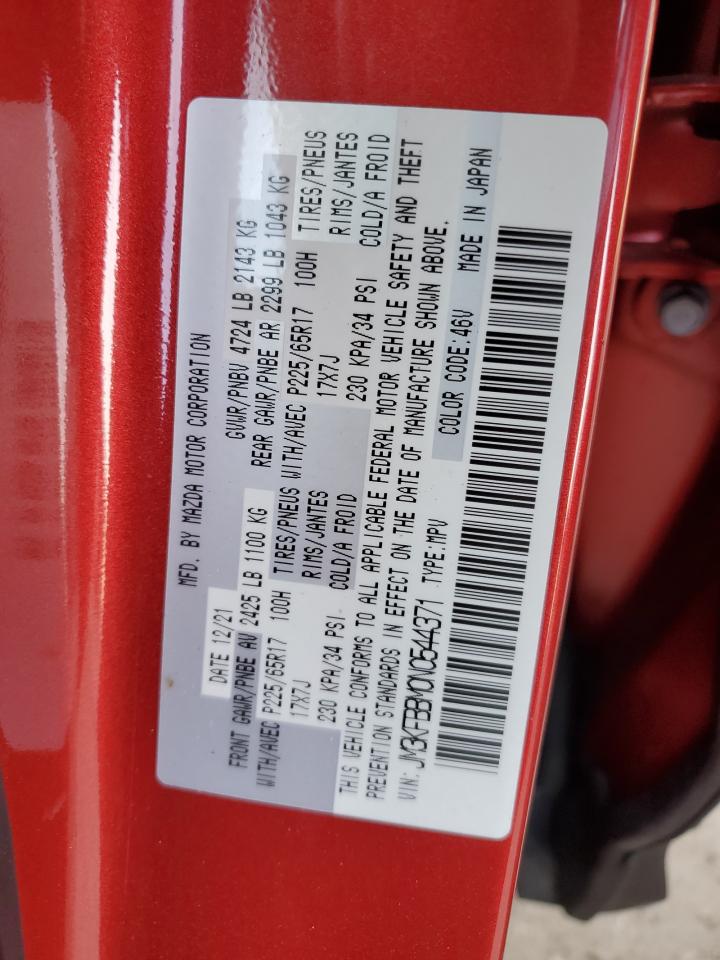 2022 MAZDA CX-5 SELECT VIN:JM3KFBBM0N0544371