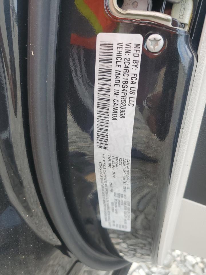 2023 CHRYSLER PACIFICA TOURING L VIN:2C4RC1BG4PR520958