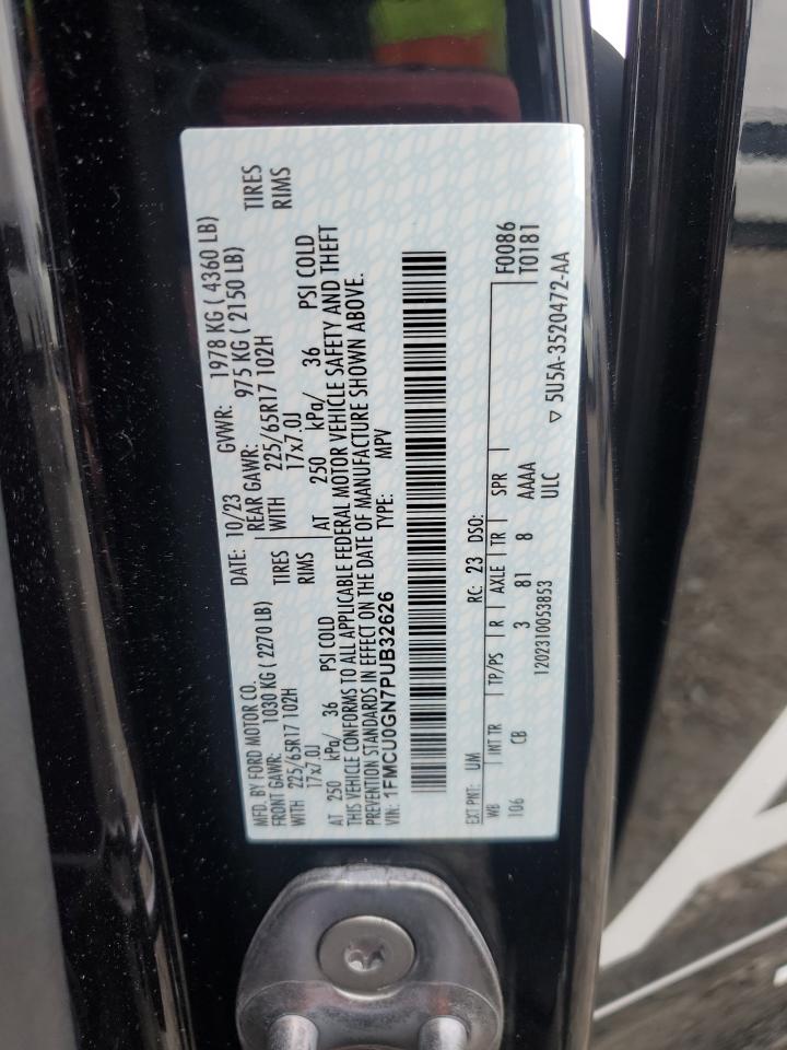 2023 FORD ESCAPE ACTIVE VIN:1FMCU0GN7PUB32626