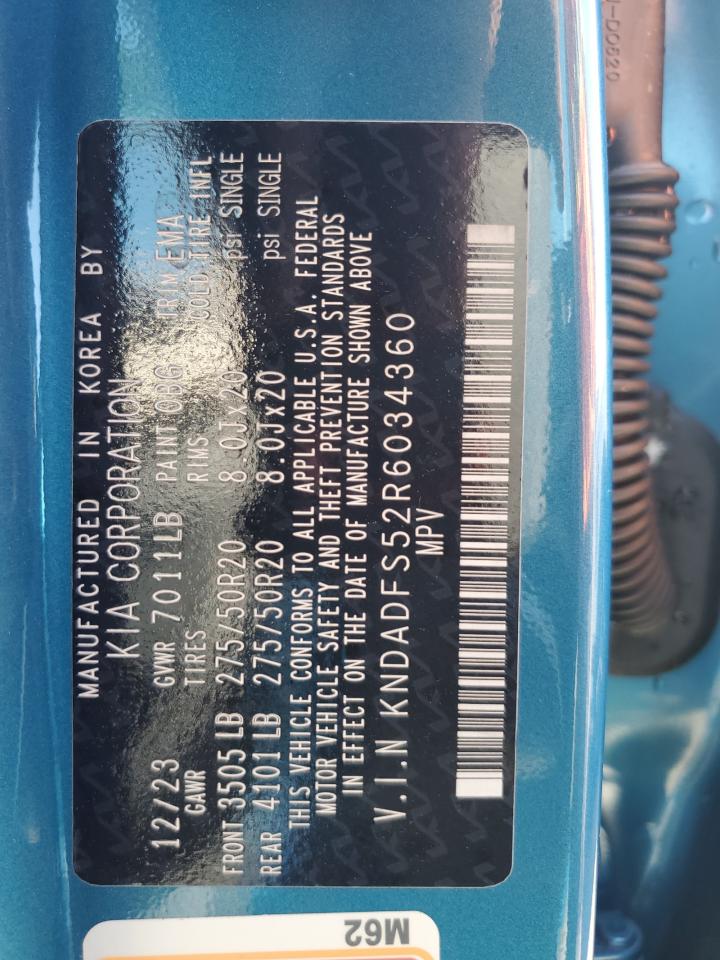 2024 KIA EV9 LAND VIN:KNDADFS52R6034360