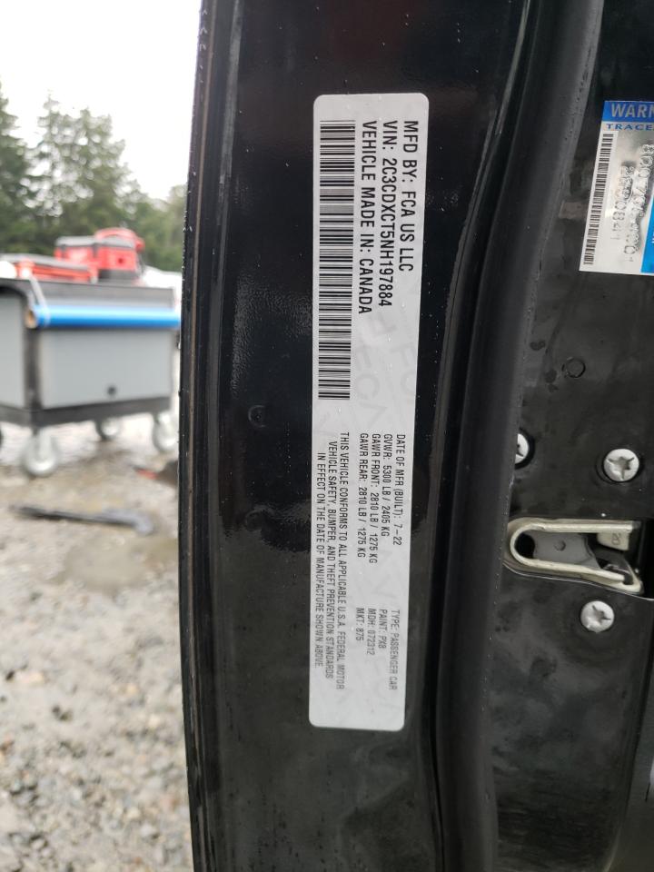 2022 DODGE CHARGER R/T VIN:2C3CDXCT5NH197884